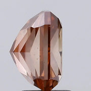 vivid brownish orange colour diamond radiant shape cognac orange-brown lab created diamond loose gemstone.