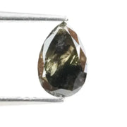 0.75Ct Black And BrownGrey Colour Diamond Pear Shaped Diamond Use For Custom Jewelry 