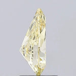 intense yellow colour diamond pear fancy intense yellow lab grown diamond si1 light grey background