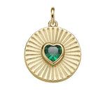 1.00 Ct lab created green gemstone heart pendant, elegant minimalist design with vibrant color, delicate fine jewelry gift for women