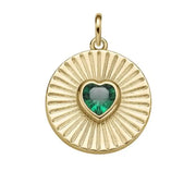 1.00 Ct lab created green gemstone heart pendant, elegant minimalist design with vibrant color, delicate fine jewelry gift for women