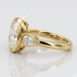 2 stone engagement ring with romantic dual diamond luxury setting