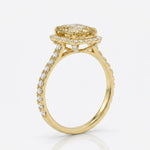 Rectangle engagement ring with elegant diamond sparkle and luxury design