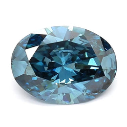 3.04 Ct deep blue oval cut lab grown diamond with rich color, elegant loose stone for luxury jewelry
