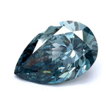 pear cut lab grown diamond, engagement rings style, blue lab created diamond, blue cvd diamond