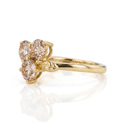 Wedding band vs engagement ring comparison with elegant diamond jewelry