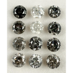 engagement salt and pepper diamond ring and imperfect diamond collection grey color round cut diamond 