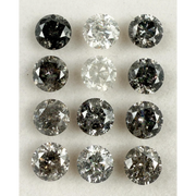 engagement salt and pepper diamond ring and imperfect diamond collection grey color round cut diamond 