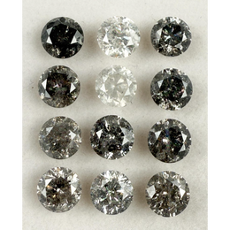 engagement salt and pepper diamond ring and imperfect diamond collection grey color round cut diamond 
