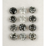 engagement salt and pepper diamond ring and imperfect diamond collection grey color round cut diamond 