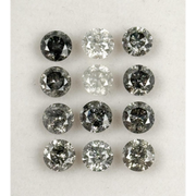 engagement salt and pepper diamond ring and imperfect diamond collection grey color round cut diamond 