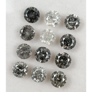 engagement salt and pepper diamond ring and imperfect diamond collection grey color round cut diamond 