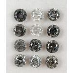 engagement salt and pepper diamond ring and imperfect diamond collection grey color round cut diamond 