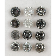 engagement salt and pepper diamond ring and imperfect diamond collection grey color round cut diamond 