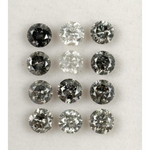 engagement salt and pepper diamond ring and imperfect diamond collection grey color round cut diamond 