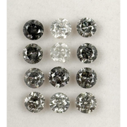 engagement salt and pepper diamond ring and imperfect diamond collection grey color round cut diamond 