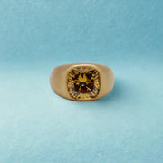 6.00 ct lab grown diamond men's ring featuring a bold and brilliant diamond in a luxury modern setting for men