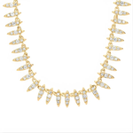 3.67 Ct Gold bow necklace pendant with ribbon-inspired design.