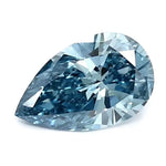 1.00 Ct Vivid blue pear cut lab grown diamond with soft glow, elegant teardrop loose stone for fine jewelry