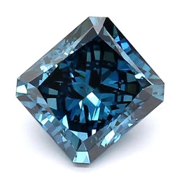 2.05 Ct dark blue radiant cut lab diamond with deep color, brilliant loose stone for luxury engagement jewelry