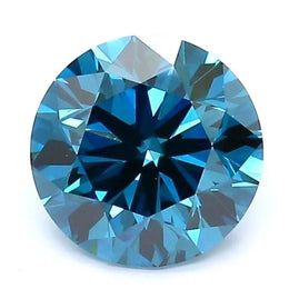 1.50 Ct deep blue round cut lab created diamond with soft glow, elegant loose stone for fine jewelry