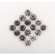 engagement salt and pepper diamond ring and imperfect diamond collection grey color round cut diamond 