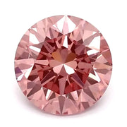 1.65 carat round cut vivid pink lab grown diamond ring with brilliant sparkle, IGI certified luxury engagement jewelry for women in fine crafted setting