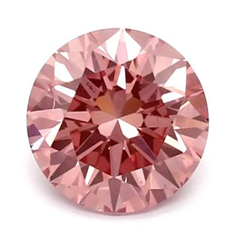 1.65 carat round cut vivid pink lab grown diamond ring with brilliant sparkle, IGI certified luxury engagement jewelry for women in fine crafted setting
