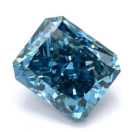 1.70 Ct dark blue radiant cut lab diamond with elegant facets, refined loose stone for custom jewelry
