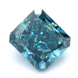 1.23 Ct dark blue radiant cut lab created diamond with deep color, brilliant loose stone for luxury jewelry