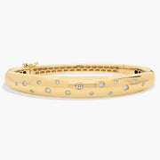 0.98 Ct Round Cut Cartier tennis bracelet with diamonds in yellow gold design.
