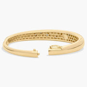 0.98 Ct Round Cut Cartier tennis bracelet with diamonds in yellow gold design.