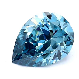 1.29 Ct deep blue pear lab diamond with elegant teardrop shape, luxury loose stone for fine jewelry
