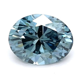 1.31 Ct deep blue oval cut lab diamond with soft brilliance, minimalist luxury loose gem for fine jewelry