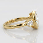 2 stone engagement ring with romantic dual diamond luxury setting