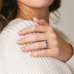 Premium gemstone ring with lab grown diamond accents designed for a luxurious and refined jewelry finish