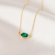 Unique lab created gemstone necklace with artistic design and brilliant stone sparkle