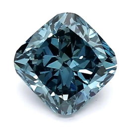 1.19 Ct deep blue cushion cut lab grown diamond with intense color and brilliant designer sparkle