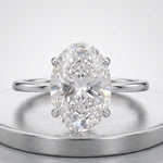 Round diamond engagement ring with classic brilliant luxury setting