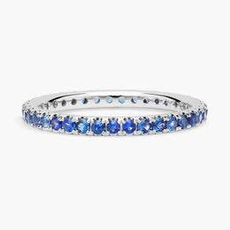 2.94 Ct lab-created Riviera blue emerald cut diamond ring, elegant bridal jewelry, perfect wedding gift, sophisticated gemstone ring.