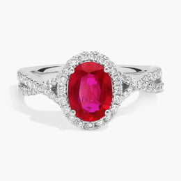 Classic 3.87 Ct Lab Created Ruby-Pink Oval Cut Gemstone Ring with Elegant White Stones