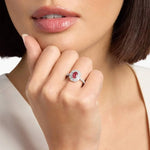 Fine gemstone ring with brilliant cut stone, elegant and timeless jewelry piece for women