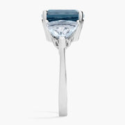 Lab-created baby blue gemstone ring 5.65 Ct with London blue gemstone, elegant and high-end design for women’s jewelry