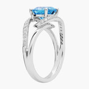 Sparkling gemstone ring with brilliant shine and stylish band for engagement or fashion look