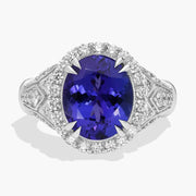 Unique gemstone ring with vibrant color stone for engagement, wedding or fashion jewelry