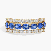 Beautiful colored gemstone ring featuring a brilliant cut stone in a stylish and modern setting