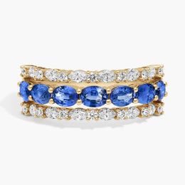 Beautiful colored gemstone ring featuring a brilliant cut stone in a stylish and modern setting
