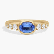 Elegant gemstone ring with sparkling center stone set in polished band, perfect for daily wear