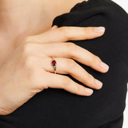 Handmade gemstone ring with natural stone, stylish jewelry for women and special occasions