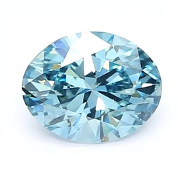 1.09 Ct intense blue oval cut lab created diamond with classic brilliance and deep rich color